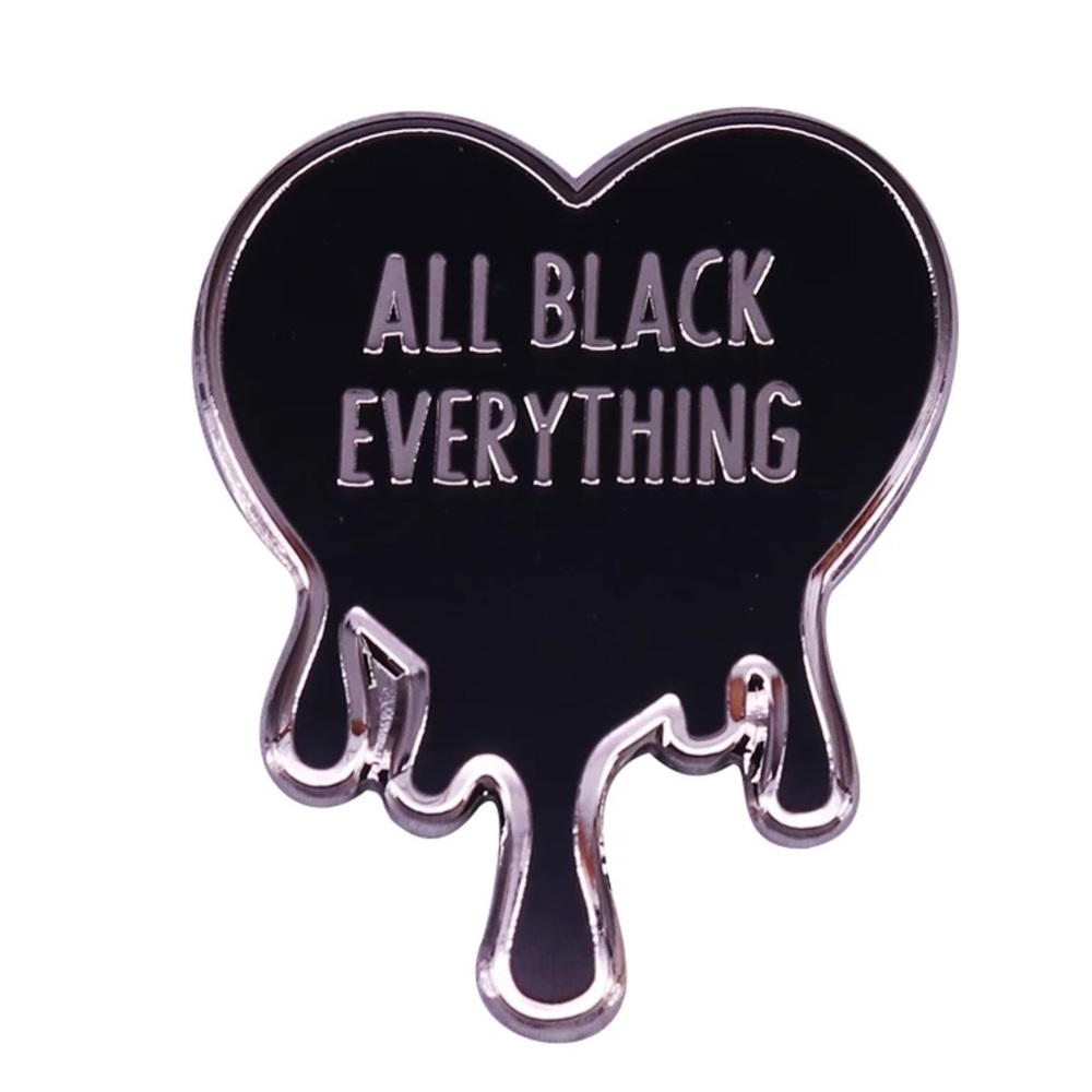 All Black Everything Lapel Pin - Picture 1 of 4
